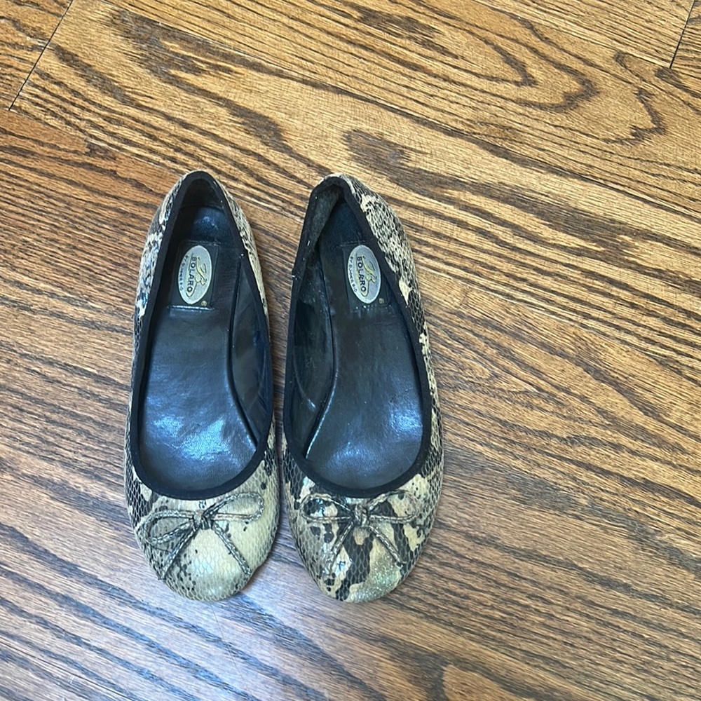 Animal print ballet slippers